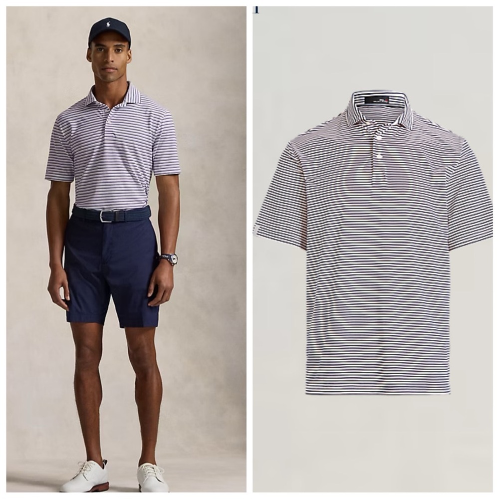 Ralph Lauren RLX Golf PoloTop Striped Medium